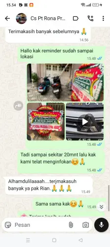 Testimonial Papan Bunga bandung